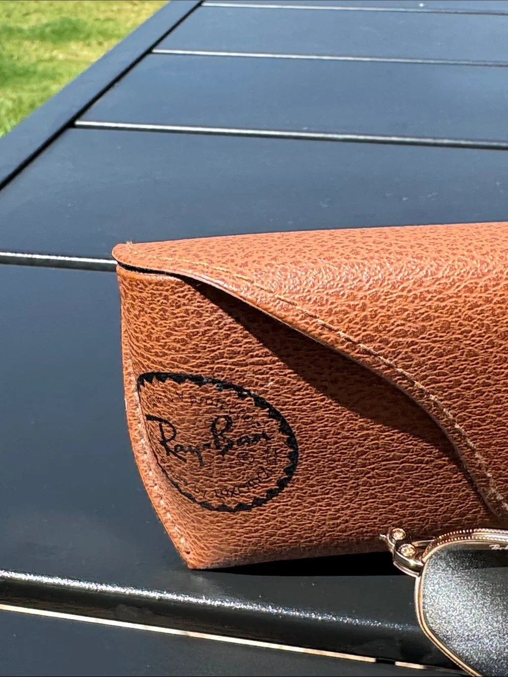 Ray-Ban Gold Women's Hexagon Glasses with Brown Case